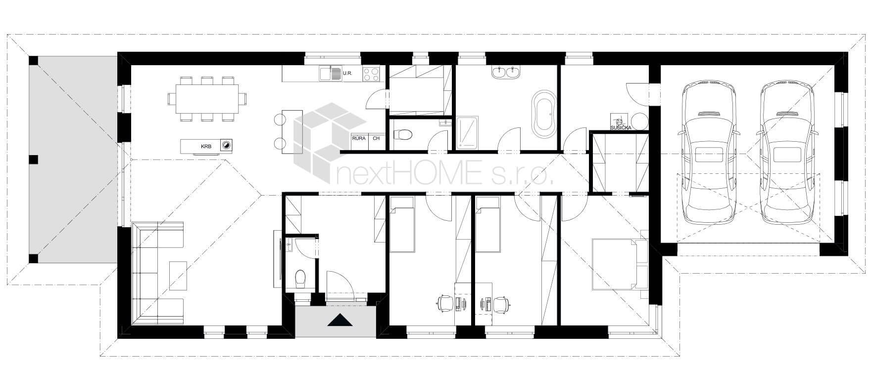 Orechová Potôň - bungalov nad 150 m2